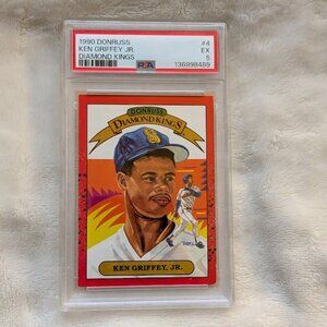 O1 1990 DONRUSS Ken Griffy Jr. Diamond King Grade EX5
